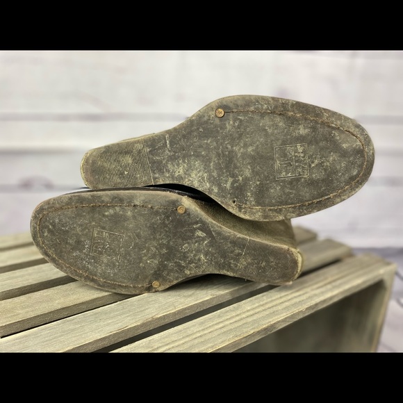 Frye Caroline Low Ankle Lace Grey Wedge - 8.5 US - Picture 10 of 12